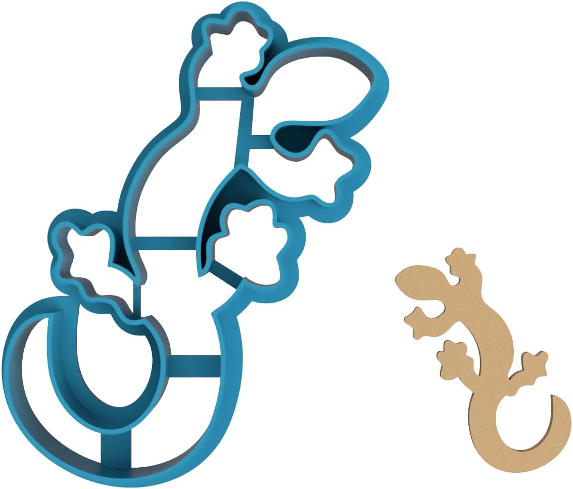Lizard Outline Cookie Cutter for Baking Fondant Clay 4 Inch