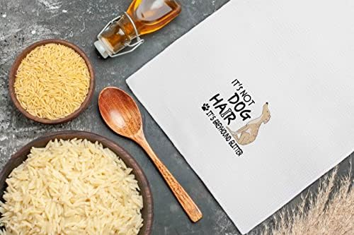 Funny Greyhound Glitter Dish Towels 24x16 Inches