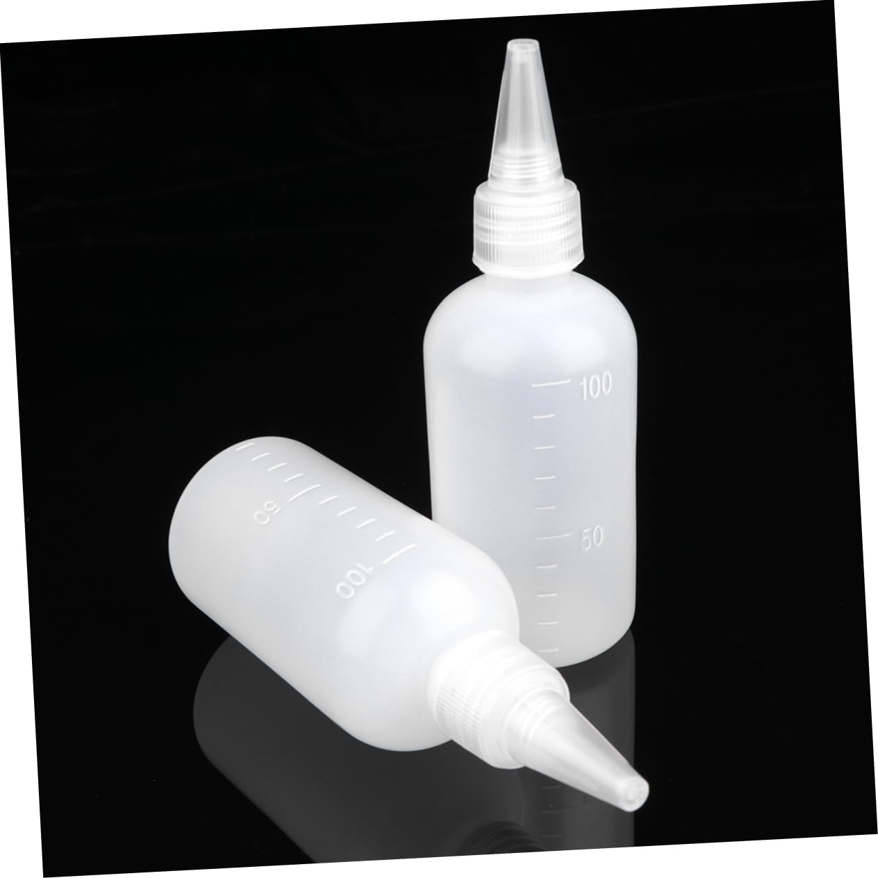 CANIGHT 2 Sets Lightweight 100ml Squeeze Bottles with Leakproof Design and Funnel