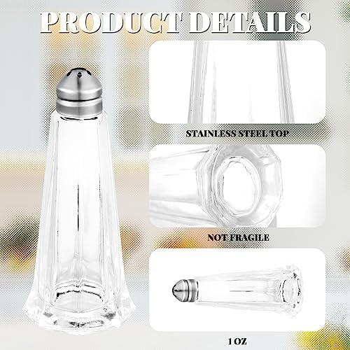 Bokon 24-Pack Tower Glass Salt Pepper Shakers