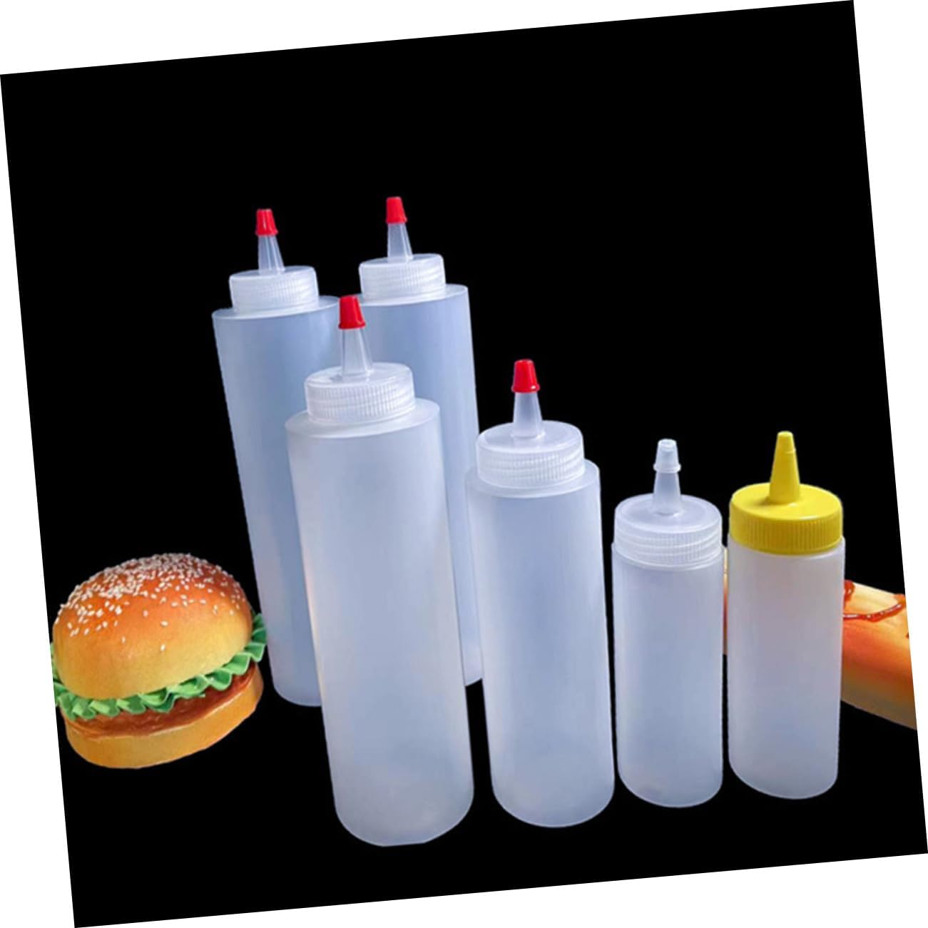 Garneck 2oz Condiment Squeeze Bottles Set of 15