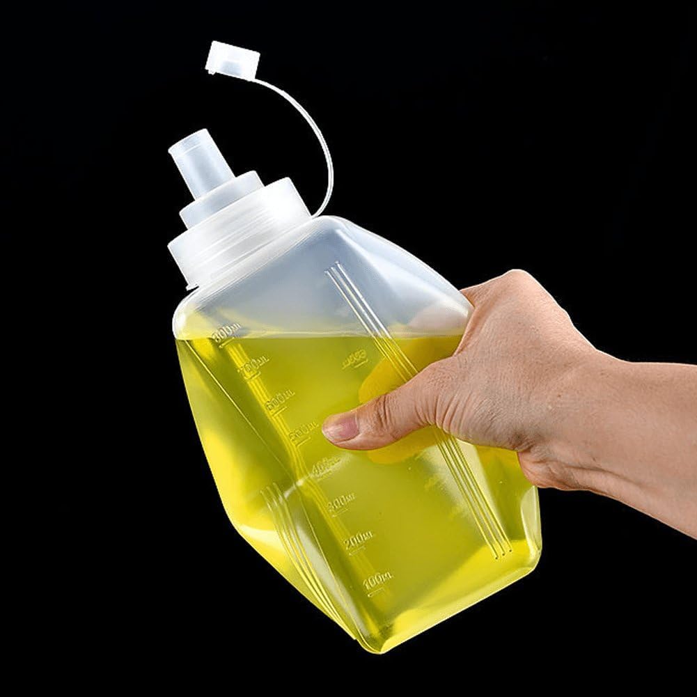 2 Pcs Plastic Squeeze Bottles for Condiments Sauce Oil Vinegar Storage