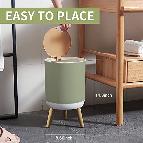 Small Trash Can with Lid for Bathroom Kitchen Office