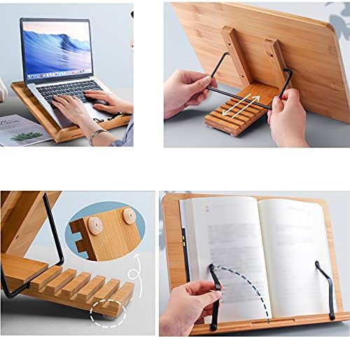 Yuidaaavzz Foldable Book Stand with 6 Adjustable Angles 1
