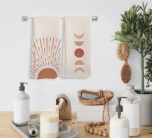 Boho Black Sun Sunrise Kitchen Towel Set of 2