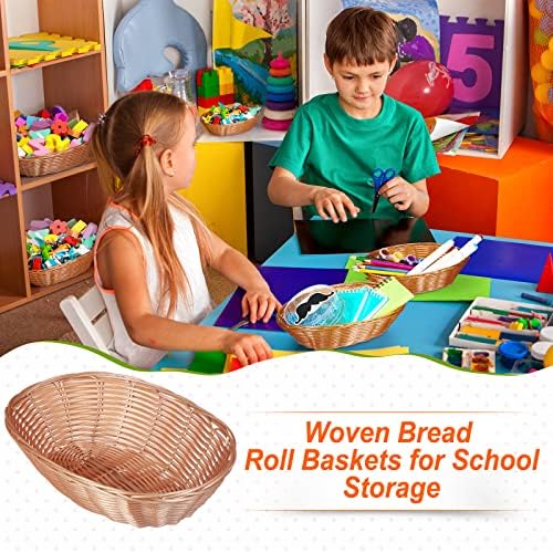 36 Piece Plastic Wicker Bread Serving Basket Set