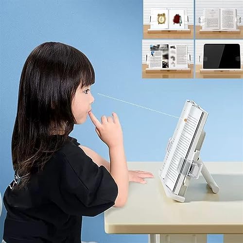 Yuidaaavzz Adjustable Cookbook Stand with Paper Clips