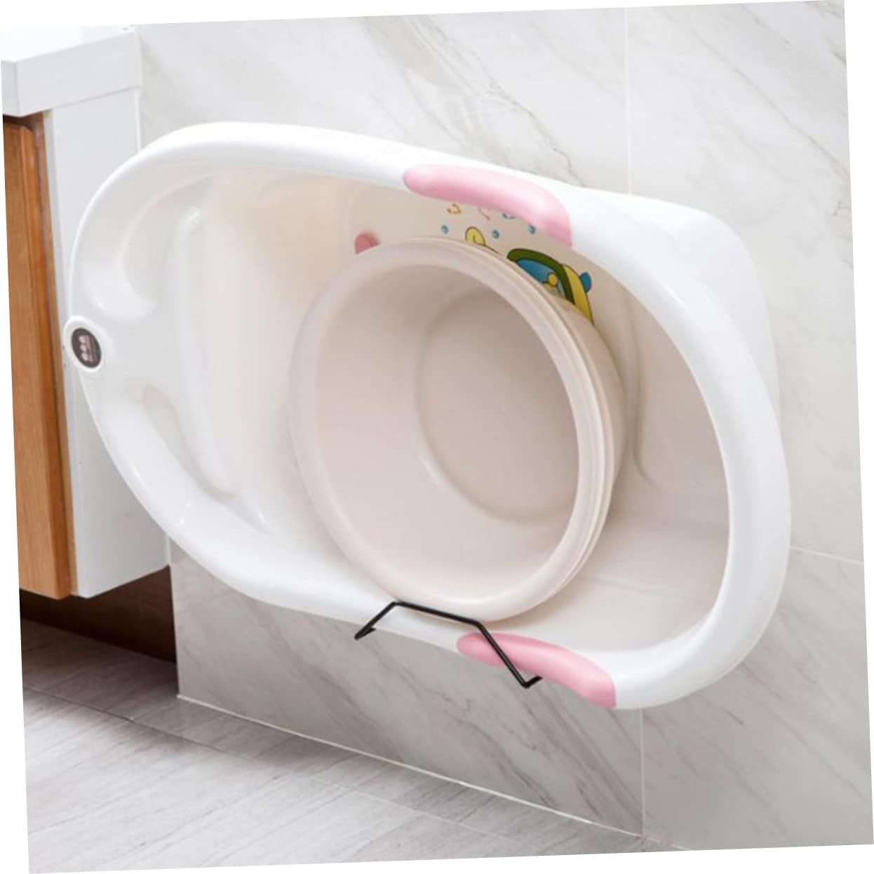 Jojofuny Strong Adhesive Bathtub Hooks for Smooth Surfaces Black