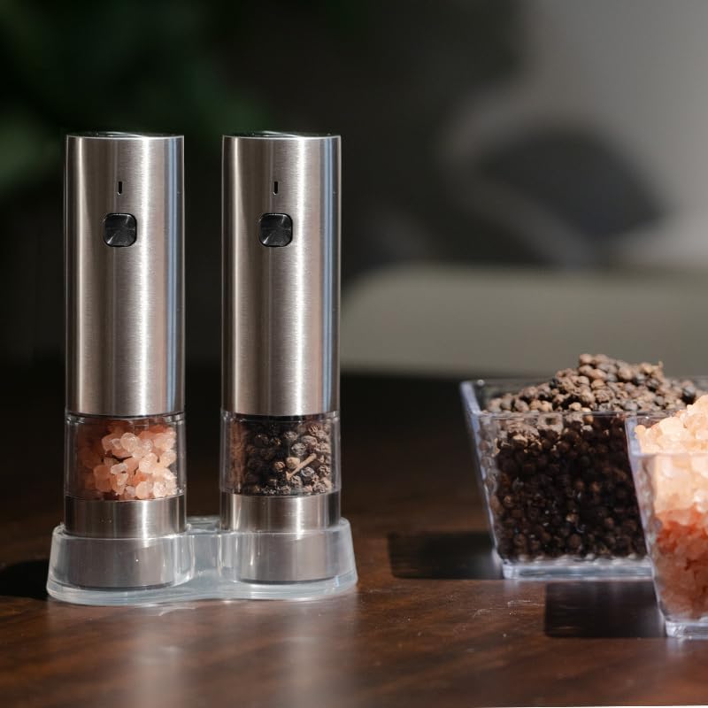 JINGASA Mini Electric Salt Pepper Grinder Set 1