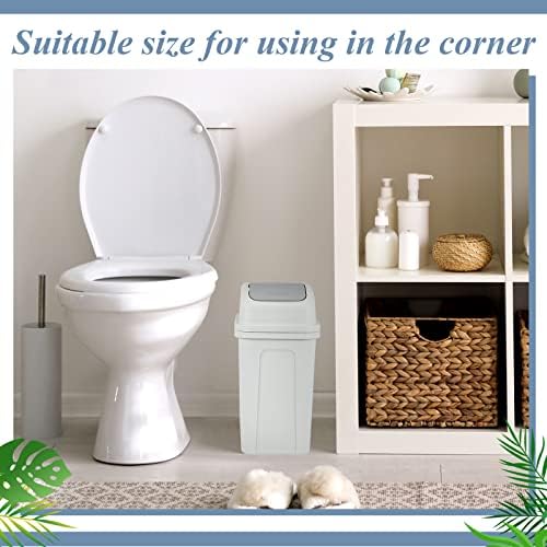 Sumind 2 Pcs Bathroom Trash Can with Swing Lid 1