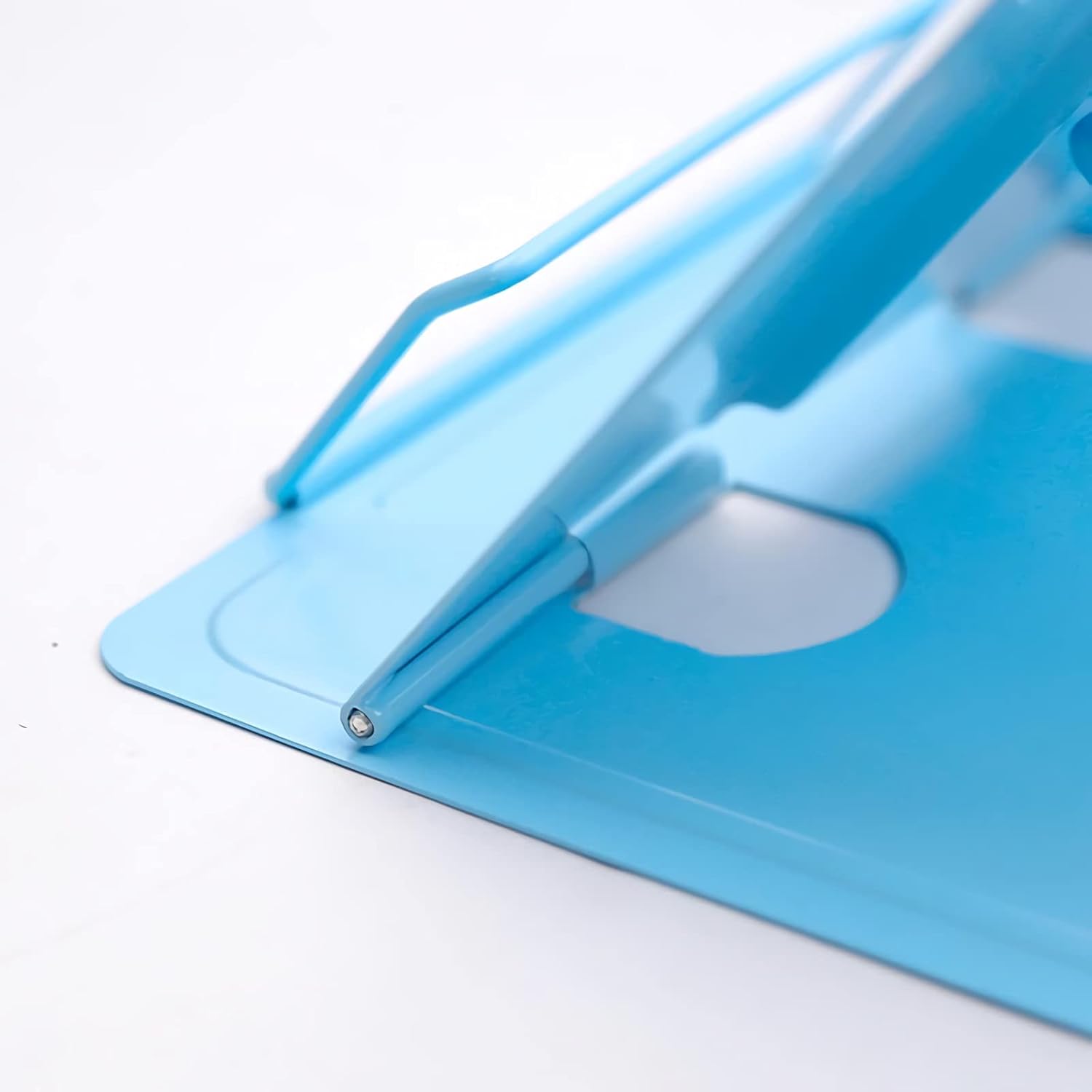Adjustable Metal Book Stand for Kitchen and Office Blue