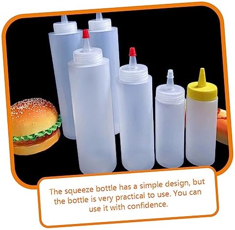 Luxshiny Mini 2oz Condiment Squeeze Bottles