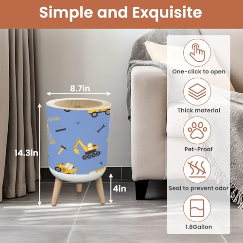 Small Dog Proof Trash Can 18 Gallon with Lid