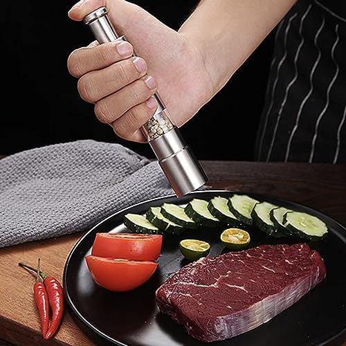 Premium Stainless Steel Salt Pepper Grinder Set