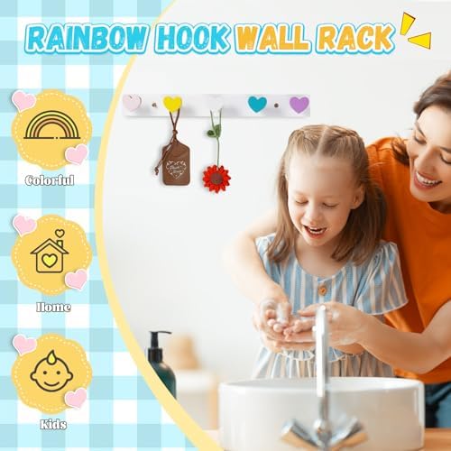 Maitys Kids Heart Shape Wall Coat Rack