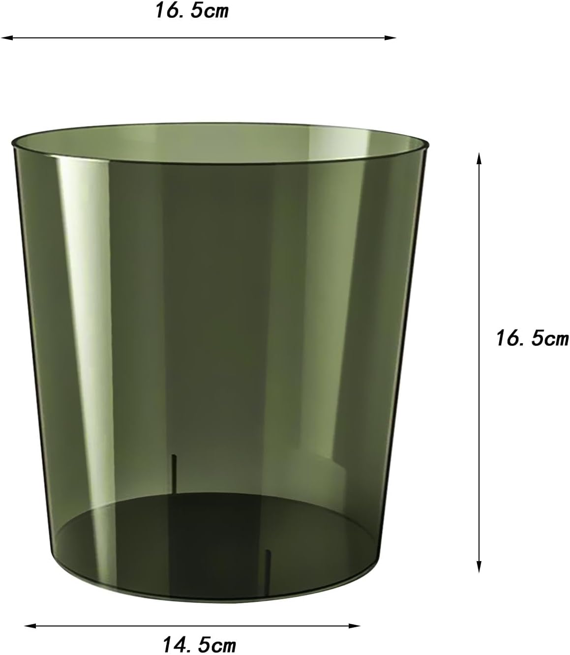 DimyFew Clear Round Waste Paper Bin Green