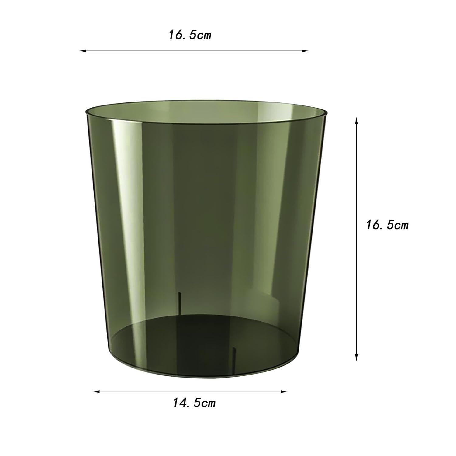 Qianly Clear Wastebasket for Home Kitchen Office
