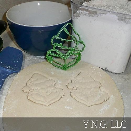 YNGLLC Grinchy Head Cookie Cutter Made in USA