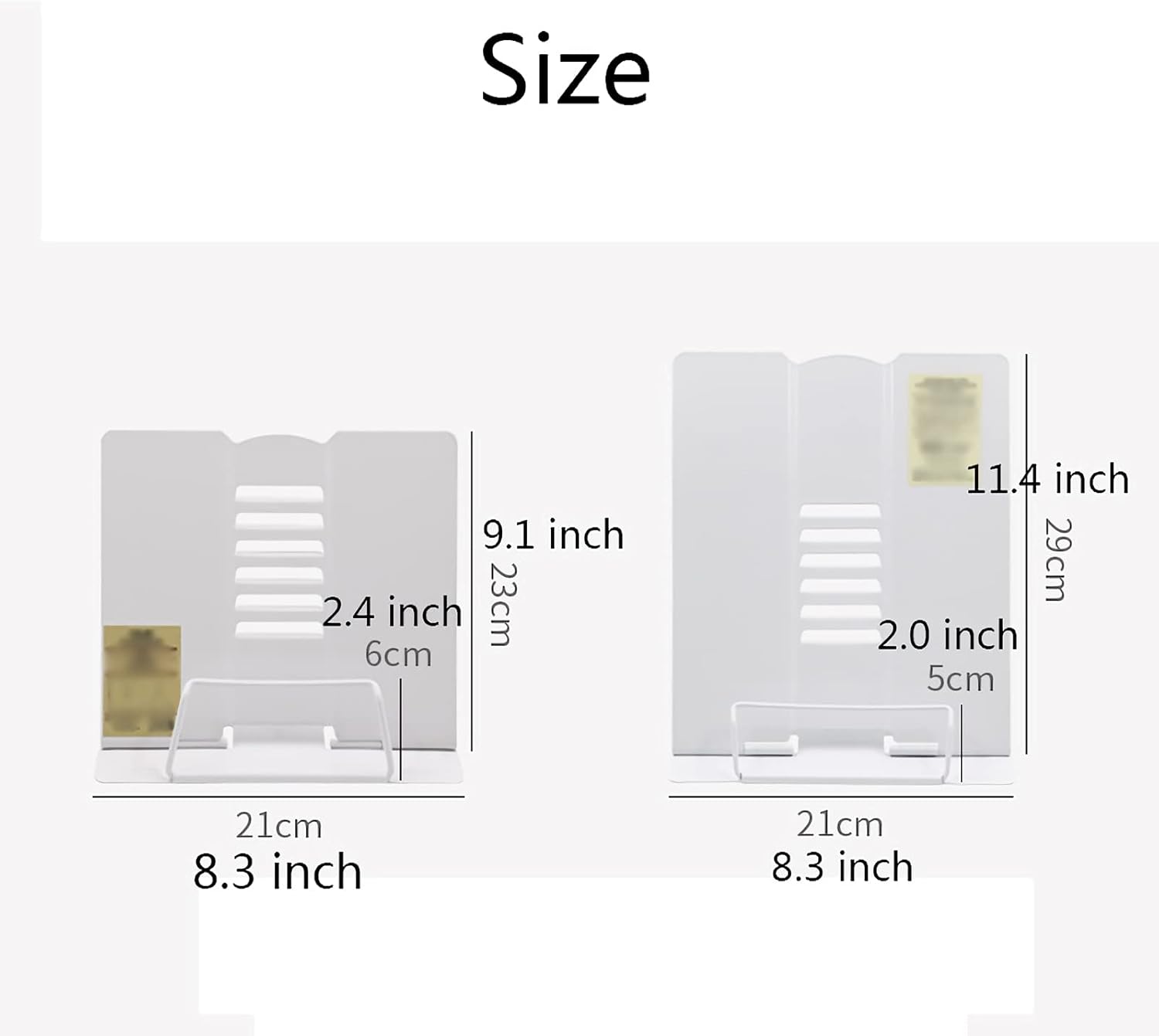 Foldable Metal Book Stand with 6 Angles for Kitchen and Office Use