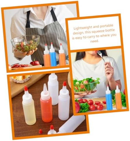 DECHOUS 15pcs Mini Condiment Squeeze Bottles 2oz