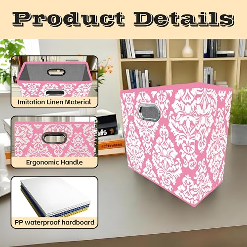 Fabric Waste Basket with Handle Waterproof and Retractable Design