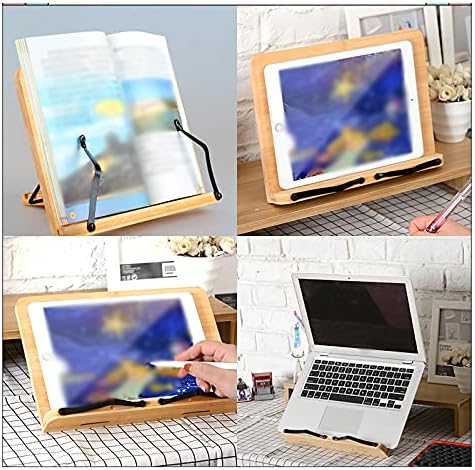 Yuidaaavzz Cookbook Stand with 5 Adjustable Angles and Height