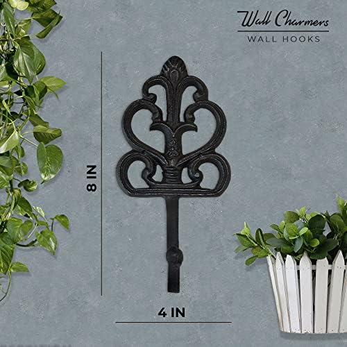 Wallcharmers Set of 3 Rustic Wall Hooks 8 Inch