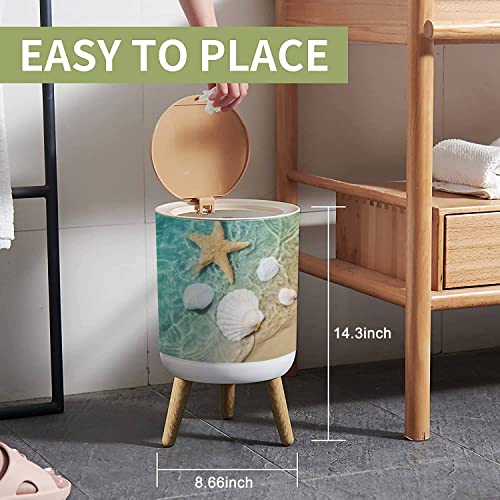 Cute Decorative Trash Can with Lid for Home Office