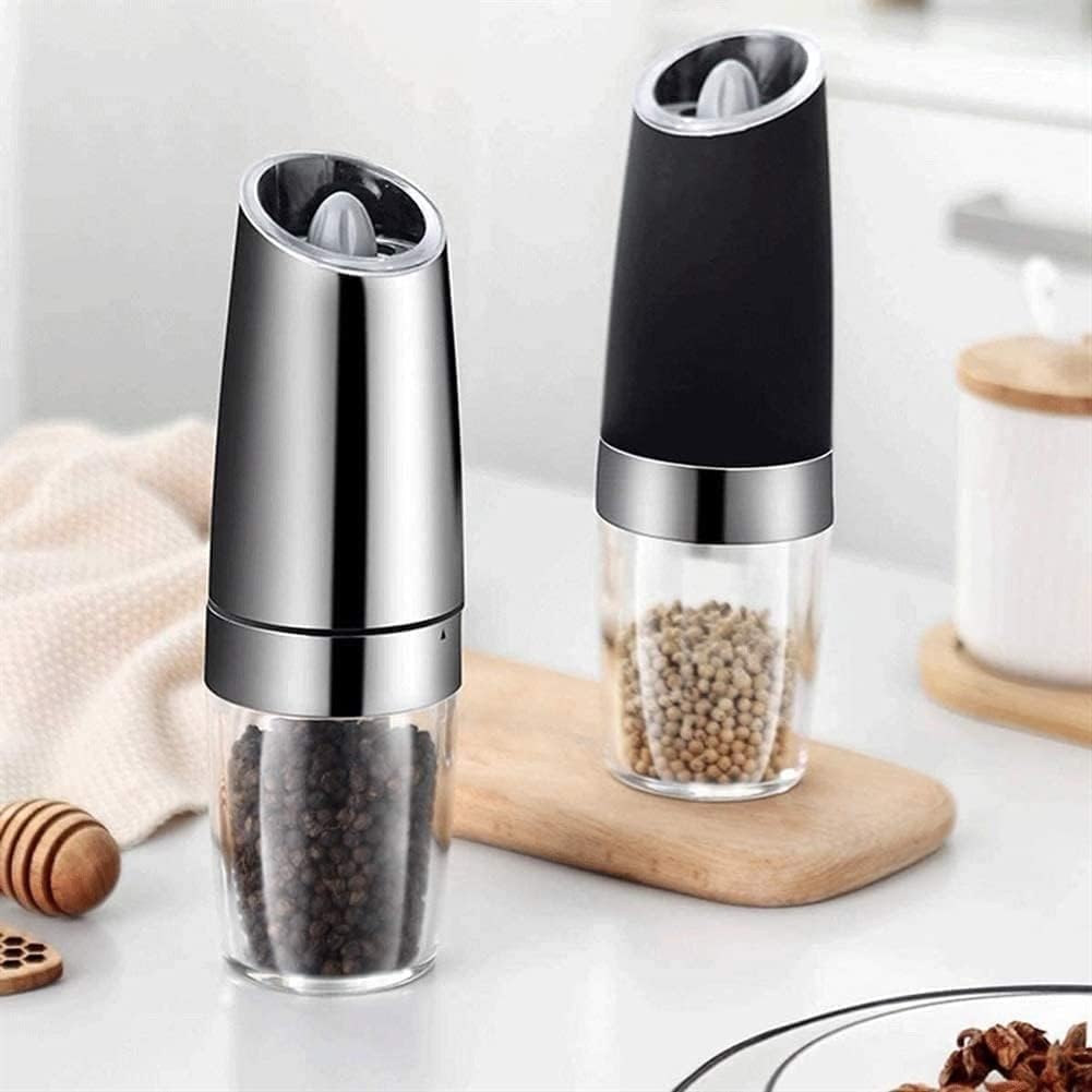 Elegant Salt Pepper Grinder Set with LED Light