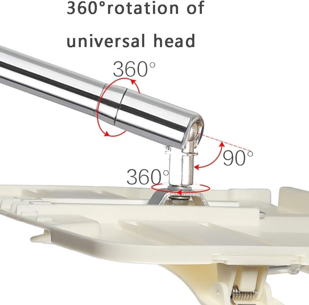 Yuidaaavzz Hands Free Book Stand with 360 Rotating Angle - Silver