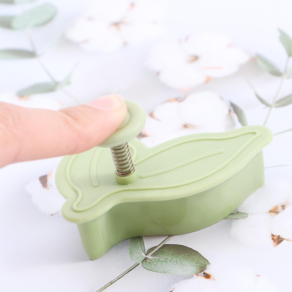 4Pcs Leaf Plunger Fondant Cutters for Baking and Decor