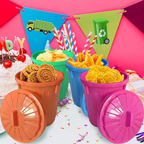 ArtCreativity Large Trash Cans Set with Lids - Set of 4