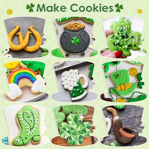 LifeisLuck 15Pcs St Patricks Cookie Cutters Set