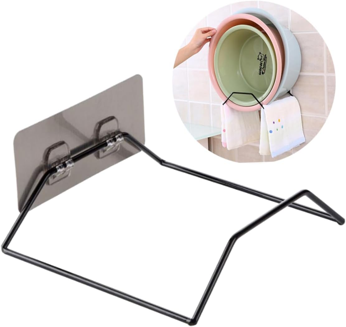 Jojofuny Strong Adhesive Bathtub Hooks for Smooth Surfaces Black