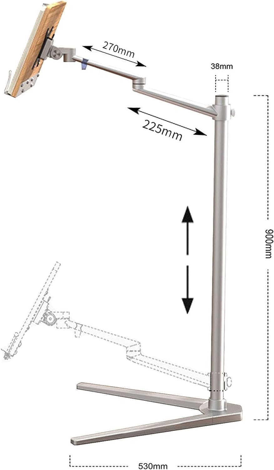 Yuidaaavzz Adjustable Book Stand for Reading in Bed