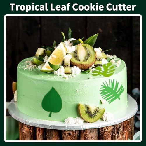 Telooco 4Pcs Hawaiian Leaf Cookie Cutters Set
