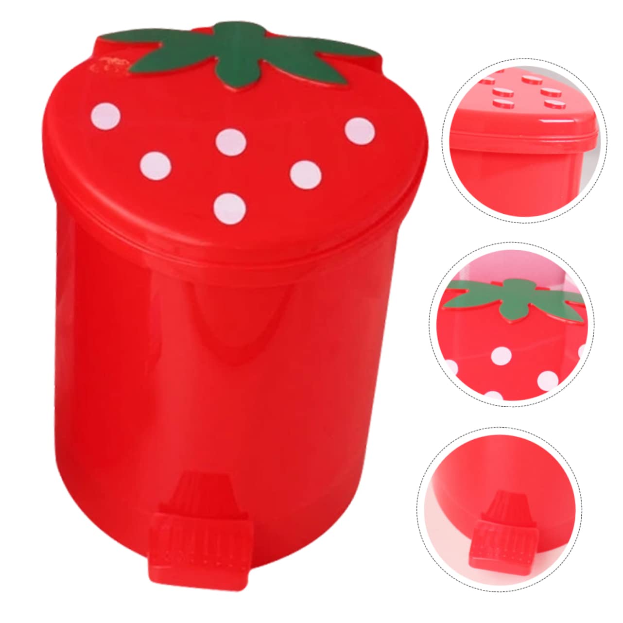 BUGUUYO Cute Strawberry Shaped Trash Can for Kids and Office