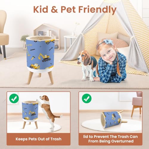 Small Dog Proof Trash Can 18 Gallon with Lid