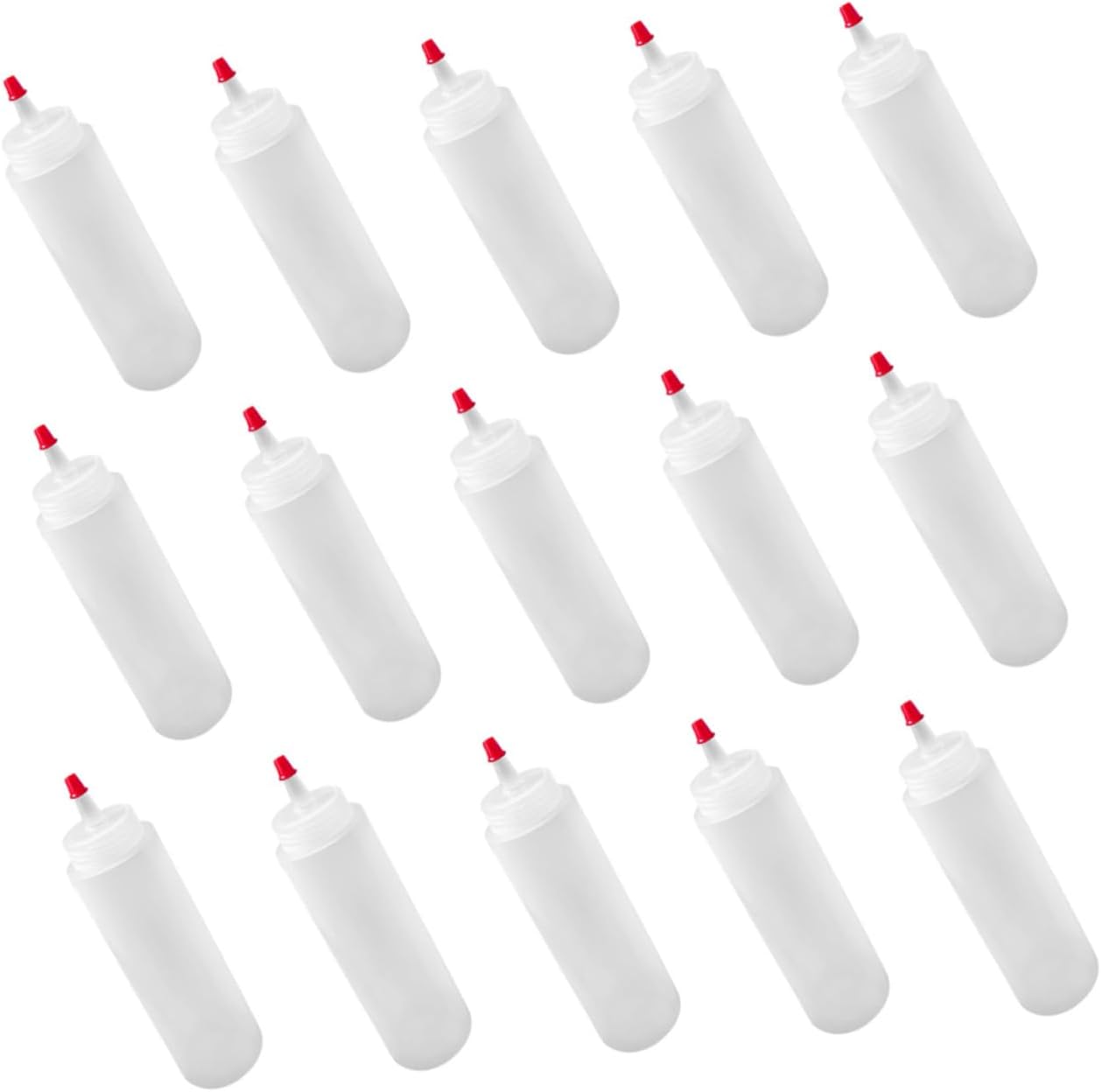 Unomor 15PCS 2oz Squeeze Bottles Condiment Dispensers