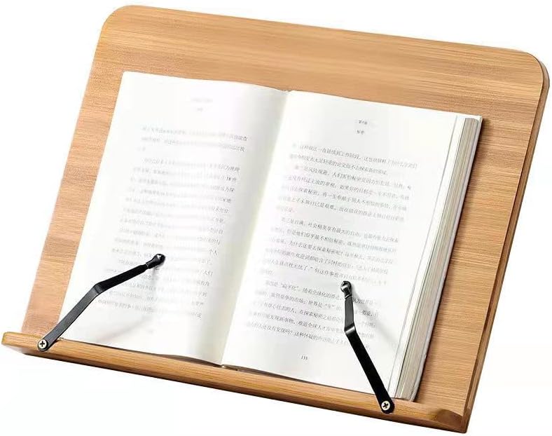 Portable Wooden Book Stand with Adjustable Angles