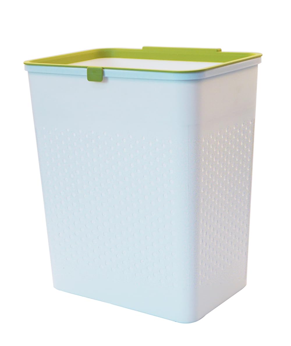 Feisco 3 Gallon White Wastebasket for Bathroom Kitchen