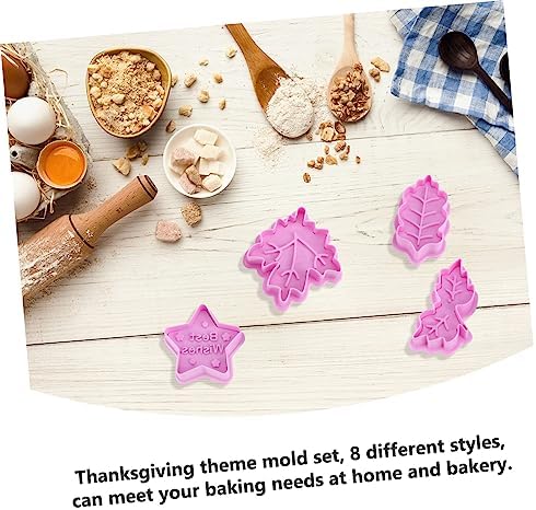 Hemoton 2 Set Leaf Cookie Molds Baking Kit