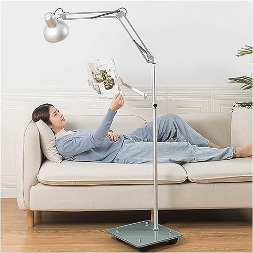 Yuidaaavzz Adjustable Floor Book Stand with Wheels
