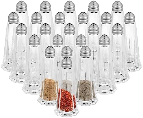 Bokon 24-Pack Tower Glass Salt Pepper Shakers