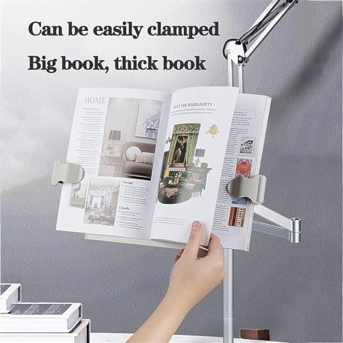 Adjustable Floor Stand for Tablet Laptop and Cookbooks