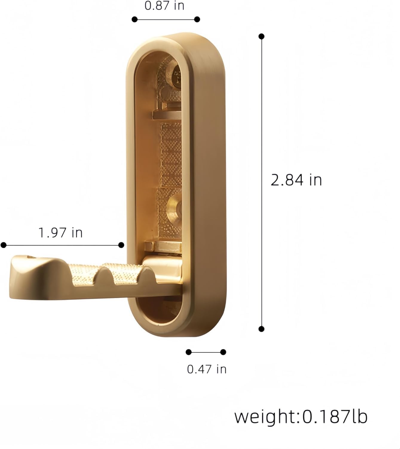 4PCS Heavy Duty Foldable Gold Wall Hooks
