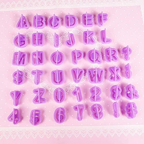 Alvinlite 40-Pcs Fondant Letter Number Cutter Set