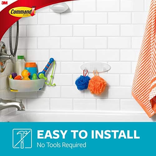 Command Bath Multi-Hook with 2 Strips Damage Free 5 lb Weight Capacity