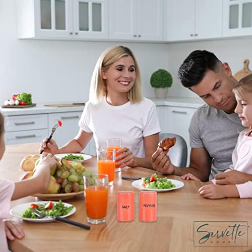 Orange Salt Pepper Shakers Ceramic Set