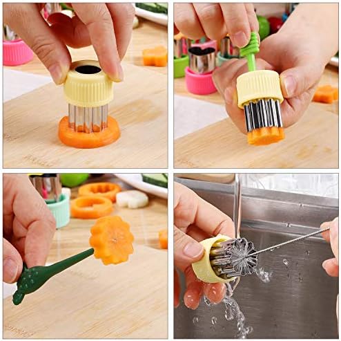 12 Piece Mini Cookie Cutters with Vegetable Cutter Shapes Set